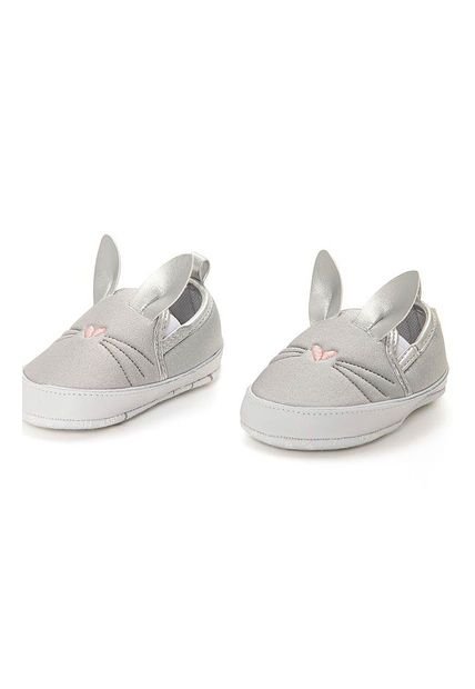 Mocasín Gris-Blanco-Rosa BABY FRESH Bunny Loafers