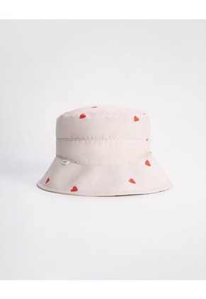 Gorro Tipo Pescador Estampado Niña Beige