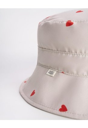 Gorro Tipo Pescador Estampado Niña Beige