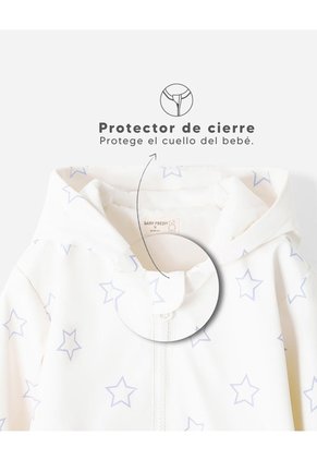 Chaqueta Parka Repelente Al Agua Estampada Niña Beige