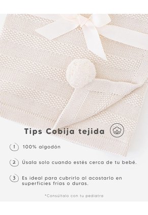 Cobija Para Bebé Tejida Algodón