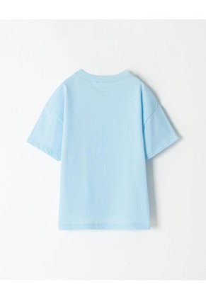Camiseta Oversize Algodón Azul Niño Azul