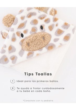 Toalla Para Bebé Algodón Crudo