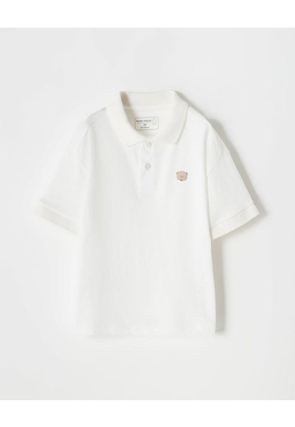 Polo Oversize Blanca Niño Blanco