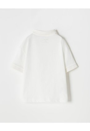 Polo Oversize Blanca Niño Blanco