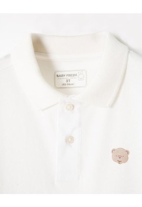 Polo Oversize Blanca Niño Blanco