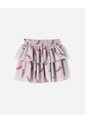 Falda Corta Tiro Alto Estampado Niña Beige de BABY FRESH