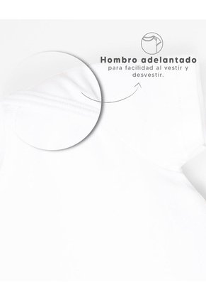 Body Manga Corta Algodón X2unds Surtido Bebé Unisex Blanco