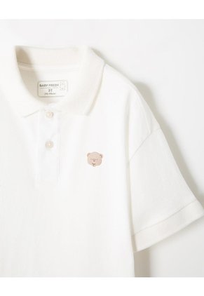 Polo Oversize Blanca Niño Blanco