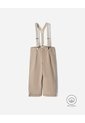 Pantalón Recto + Cargaderas Drill Algodón Niño Beige de BABY FRESH