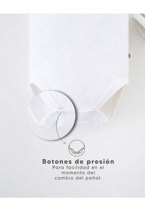 Body Manga Corta Algodón X5unds Surtido Bebé Unisex Blanco