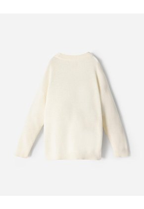 Buzo Tejido Crema Niño Beige