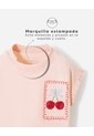 Camiseta Regular Aplique Lentejuelas Niña Rosa de BABY FRESH