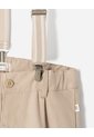 Pantalón Recto + Cargaderas Drill Algodón Niño Beige de BABY FRESH