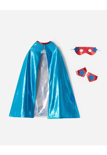 Capa + Antifaz Y Muñequera Halloween Superhéroes