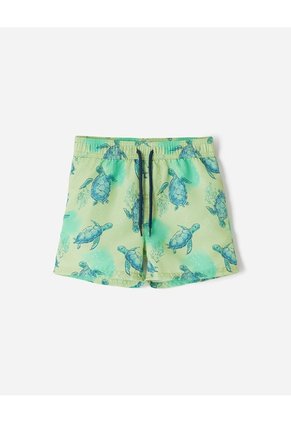Pantaloneta De Baño Estampada Niño Verde