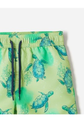 Pantaloneta De Baño Estampada Niño Verde