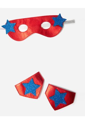 Capa + Antifaz Y Muñequera Halloween Superhéroes