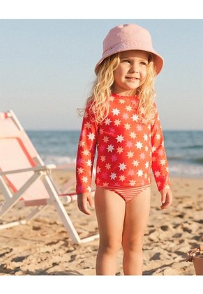 Vestido De Baño 3 Piezas Protección UV Estampado Niña Multicolor