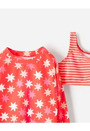 Vestido De Baño 3 Piezas Protección UV Estampado Niña Multicolor