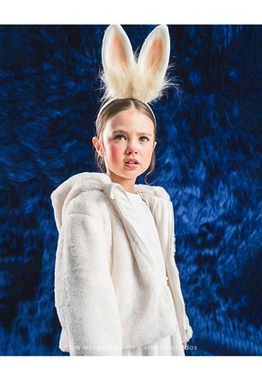 Chaqueta Textura Peluche Crema Unisex Beige