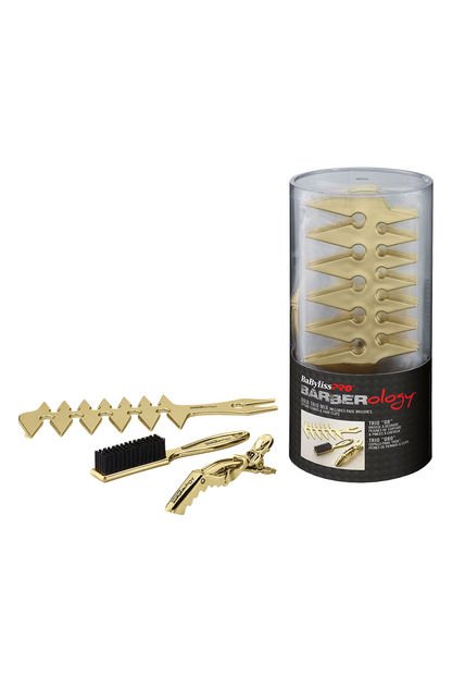 Display Set De Peinado Gold Barberology 18 Piezas