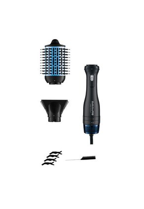 Cepillo Secador Babyliss 2 En 1 Hot Air Brush Black Blue 2.75"