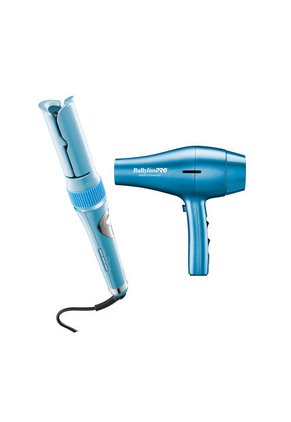 Combo Rizadora Automatico Miracurlpro Azul 3/4"  Y Secador Profesional Azul Babyliss  2000W