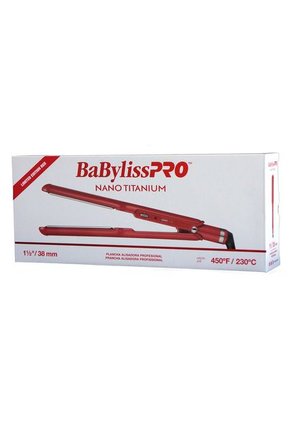 Plancha Profesional Babyliss Nano Titanium Roja 1 ½"