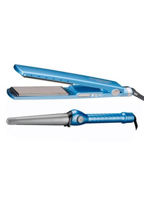 Combo Plancha Profesional 2091 Azul 1 ¼" + Pinza Babyliss Nano Titanium 1 ¼"