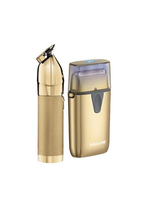 Combo Patillera Fx 787 Gold Y Afeitadora Uvfoil Gold Babylisspro