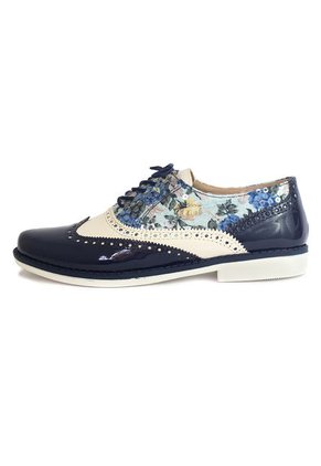 Zapatos Oxford Azul Multicolor Ballerinas Marlos S