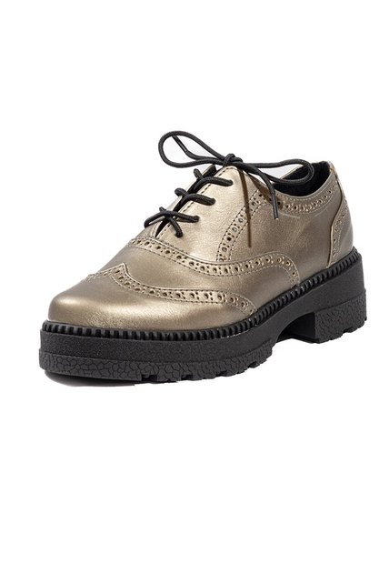 Zapato Oxford Para Dama Plata Ballerinas Olivia