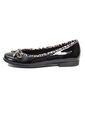 Baleta Dama Negro Con Animal Print Ballerinas Lola  de Ballerinas