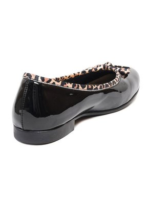 Baleta Dama Negro Con Animal Print Ballerinas Lola