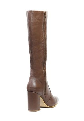  Botas Altas De Cuero Color Coñac Para Mujer Ballerinas Alexa