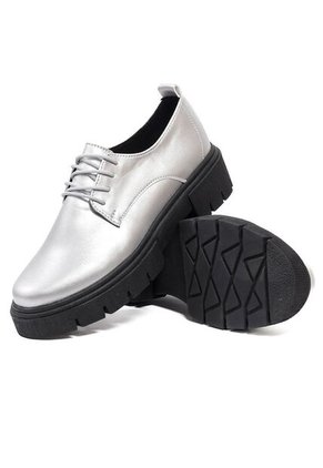 Zapatos Gris Oxford Ballerinas Kimber
