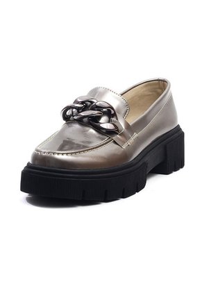 Mocasines Gris Plata Ballerinas Fiona