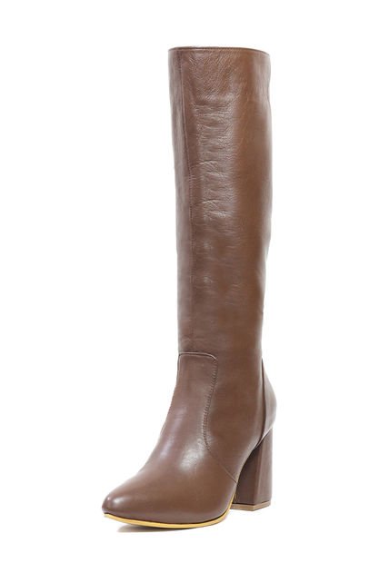  Botas Altas De Cuero Color Coñac Para Mujer Ballerinas Alexa