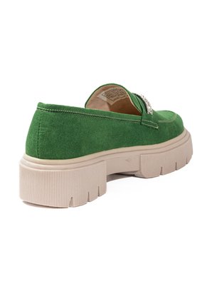 Mocasines De Dama Verde Ballerinas Aura