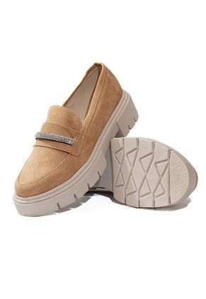 Mocasines De Dama Camel Ballerinas Aura