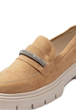 Mocasines De Dama Camel Ballerinas Aura