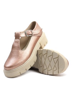 Zapato Mafalda Oro Rosa Ballerinas