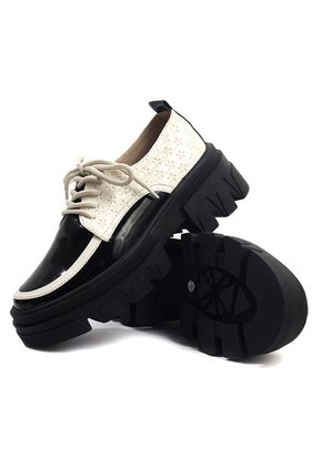 Zapatos Negro X Beige Ballerinas Salma