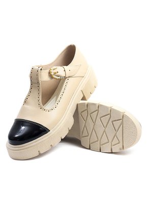 Zapatos Negro X Beige Ballerinas Mafalda