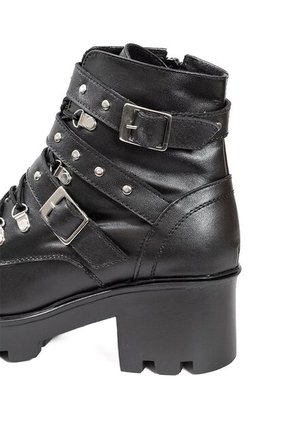 Botines Mujer Cuero Negro Ballerinas Roma