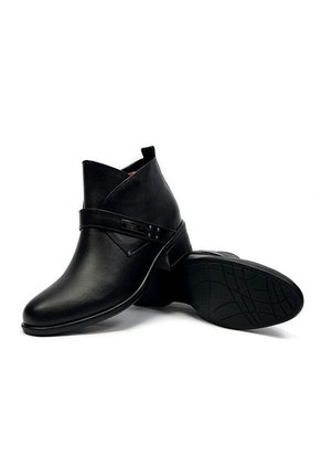 Botín Cuero Para Mujer Negro Ballerinas Nara