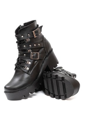 Botines Mujer Cuero Negro Ballerinas Roma