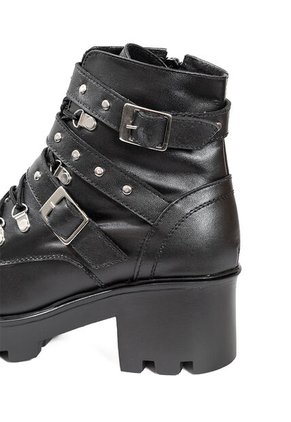 Botines Mujer Cuero Negro Ballerinas Roma