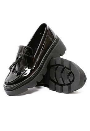 Mocasín Negro Ballerinas Sara